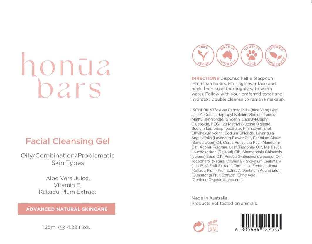 Facial Cleansing Gel - Honua Bars