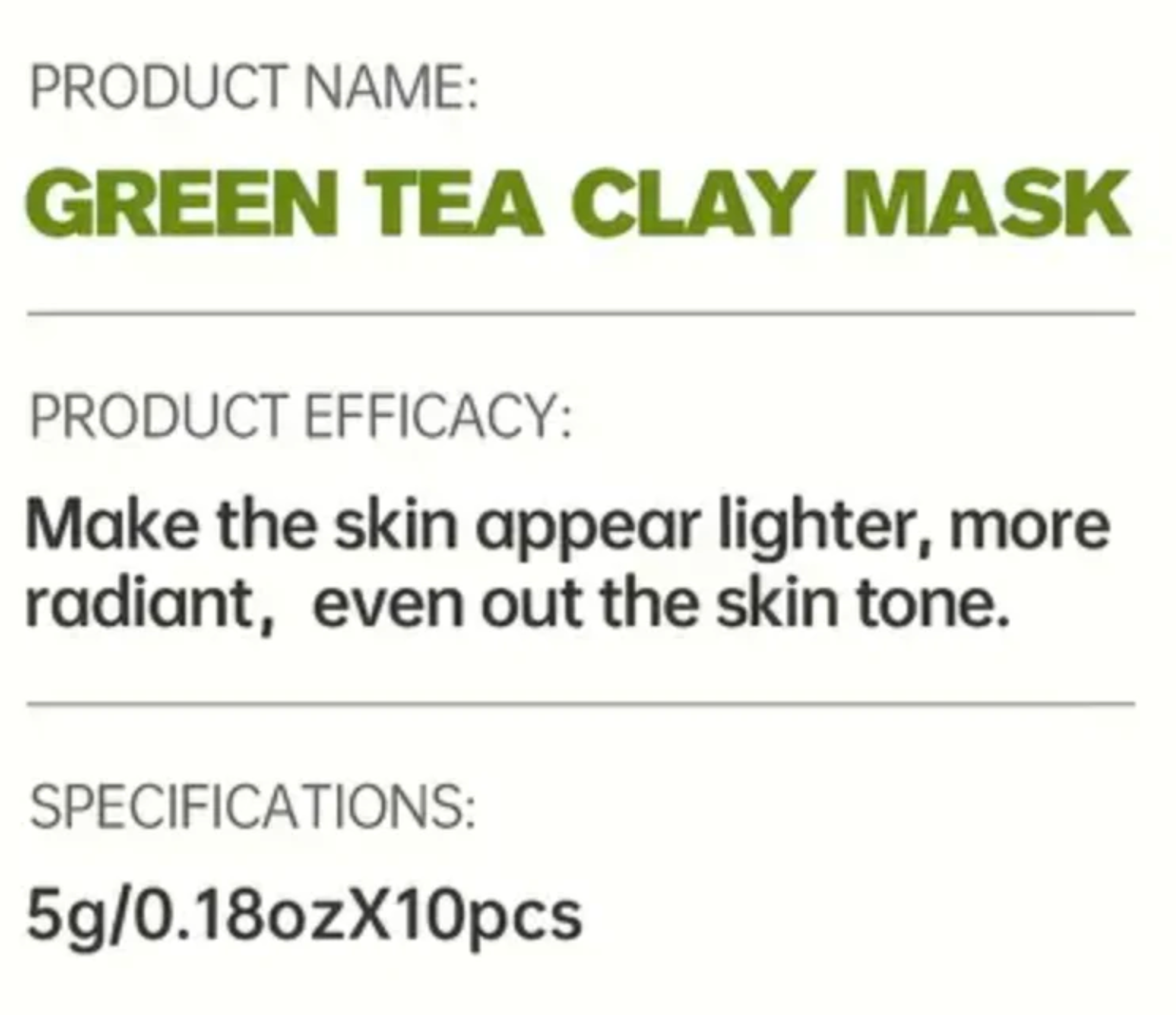 Green Tea Clay Mask