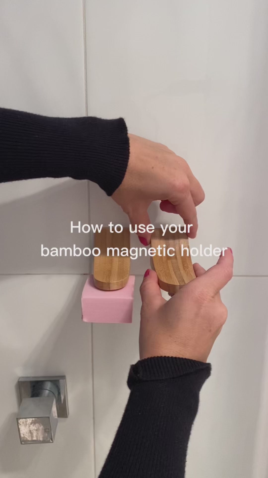 Bamboo Air Dry Magnetic Bar Holder